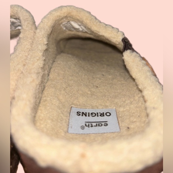 Earth Origins Suede Slip On Clogs with Faux Fur Trim Johanna Bark🤎 - Picture 6 of 8